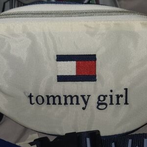 Tommy Hilfiger Cream and Blue Mini Bag, Fanny Pack
